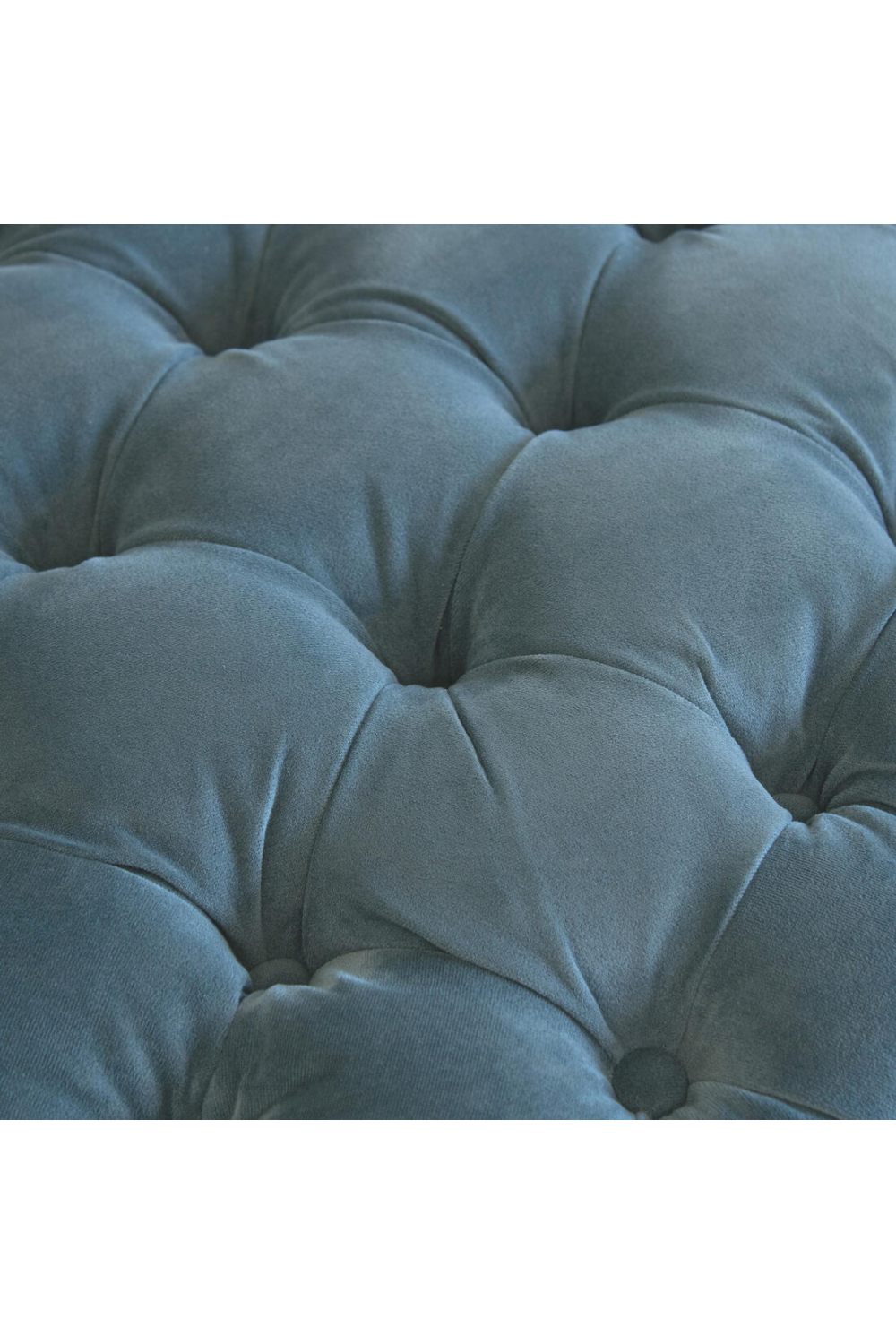 Buttoned Velvet Ottoman | Andrew Martin Rondo | Oroa.com