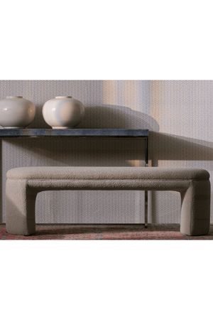 Bouclé Upholstered Bench Ottoman | Andrew Martin Tilda | Oroa.com