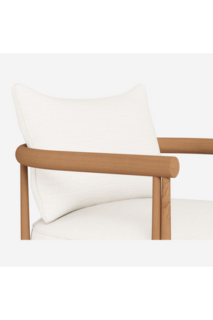 Padded Teak Outdoor Lounge Chair | Andrew Martin Cove | Oroa.com