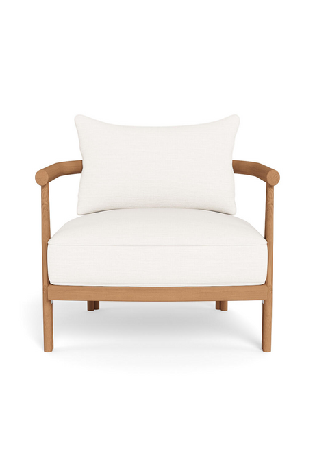 Padded Teak Outdoor Lounge Chair | Andrew Martin Cove | Oroa.com