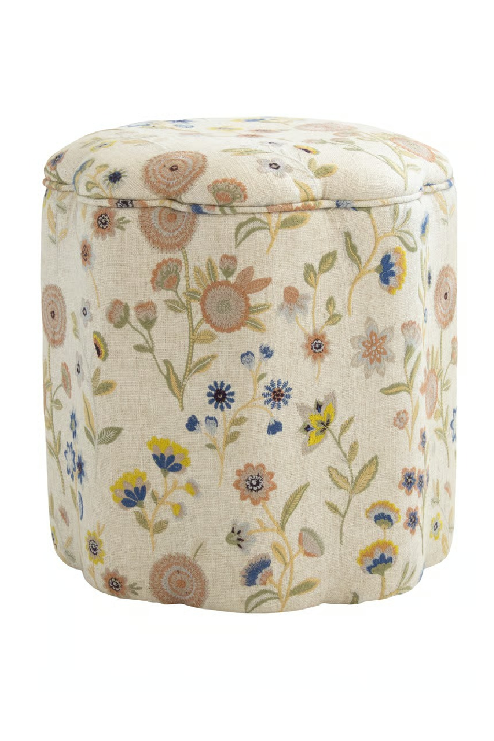Fabric Upholstered Ottoman | Andrew Martin Daisy | Oroa.com