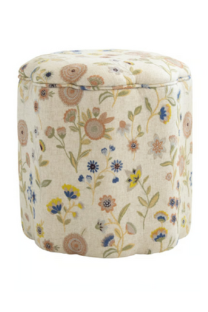 Fabric Upholstered Ottoman | Andrew Martin Daisy | Oroa.com