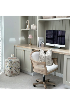 Fabric Upholstered Ottoman | Andrew Martin Daisy | Oroa.com