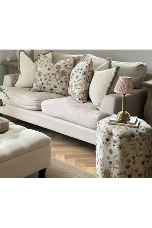 Fabric Upholstered Ottoman | Andrew Martin Daisy | Oroa.com