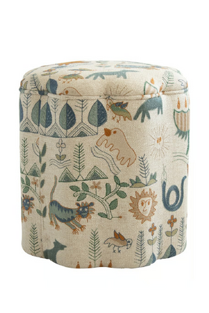 Fabric Upholstered Ottoman | Andrew Martin Daisy | Oroa.com