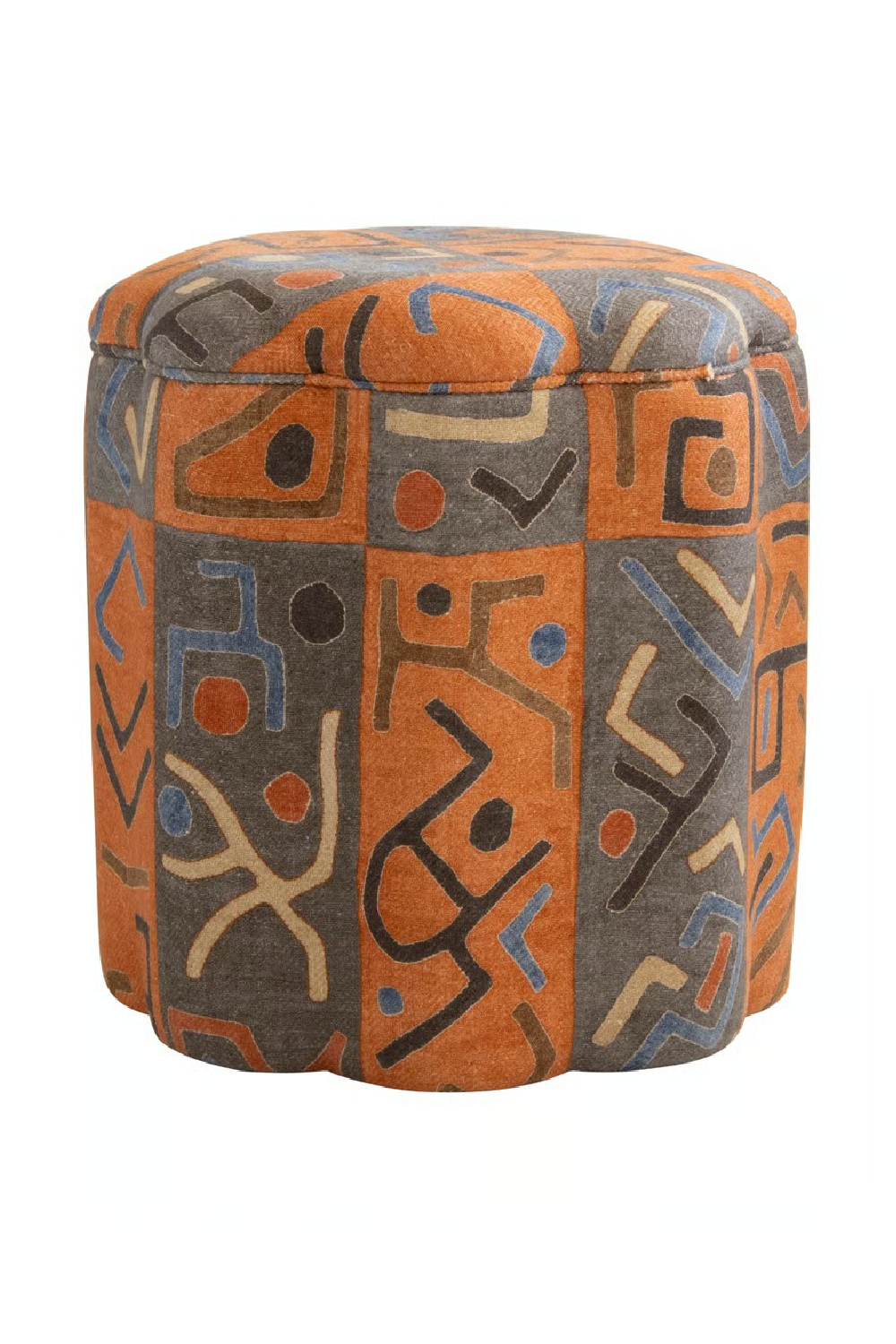 Fabric Upholstered Ottoman | Andrew Martin Daisy | Oroa.com