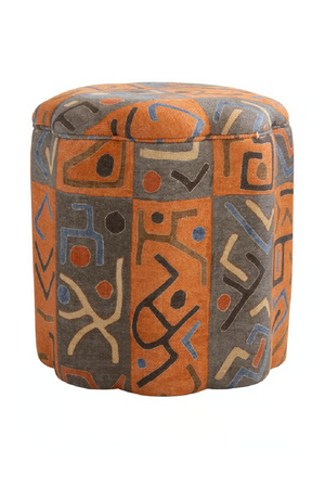 Fabric Upholstered Ottoman | Andrew Martin Daisy | Oroa.com