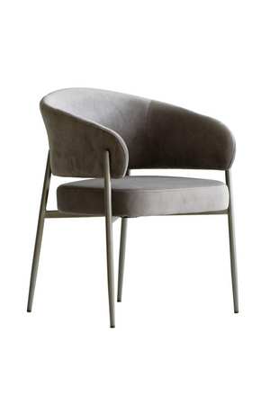 Gray Velvet Dining Chair | Andrew Martin Olori | Oroa.com