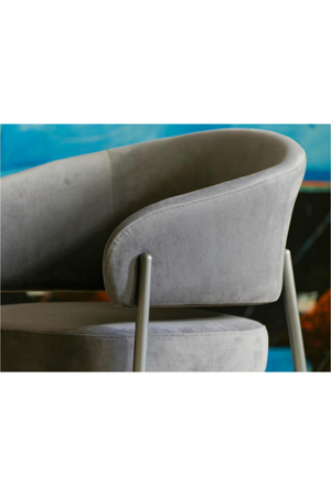 Gray Velvet Dining Chair | Andrew Martin Olori | Oroa.com