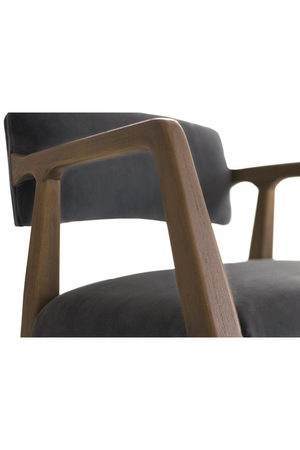 Gray Velvet Swivel Desk Chair | Andrew Martin Theo