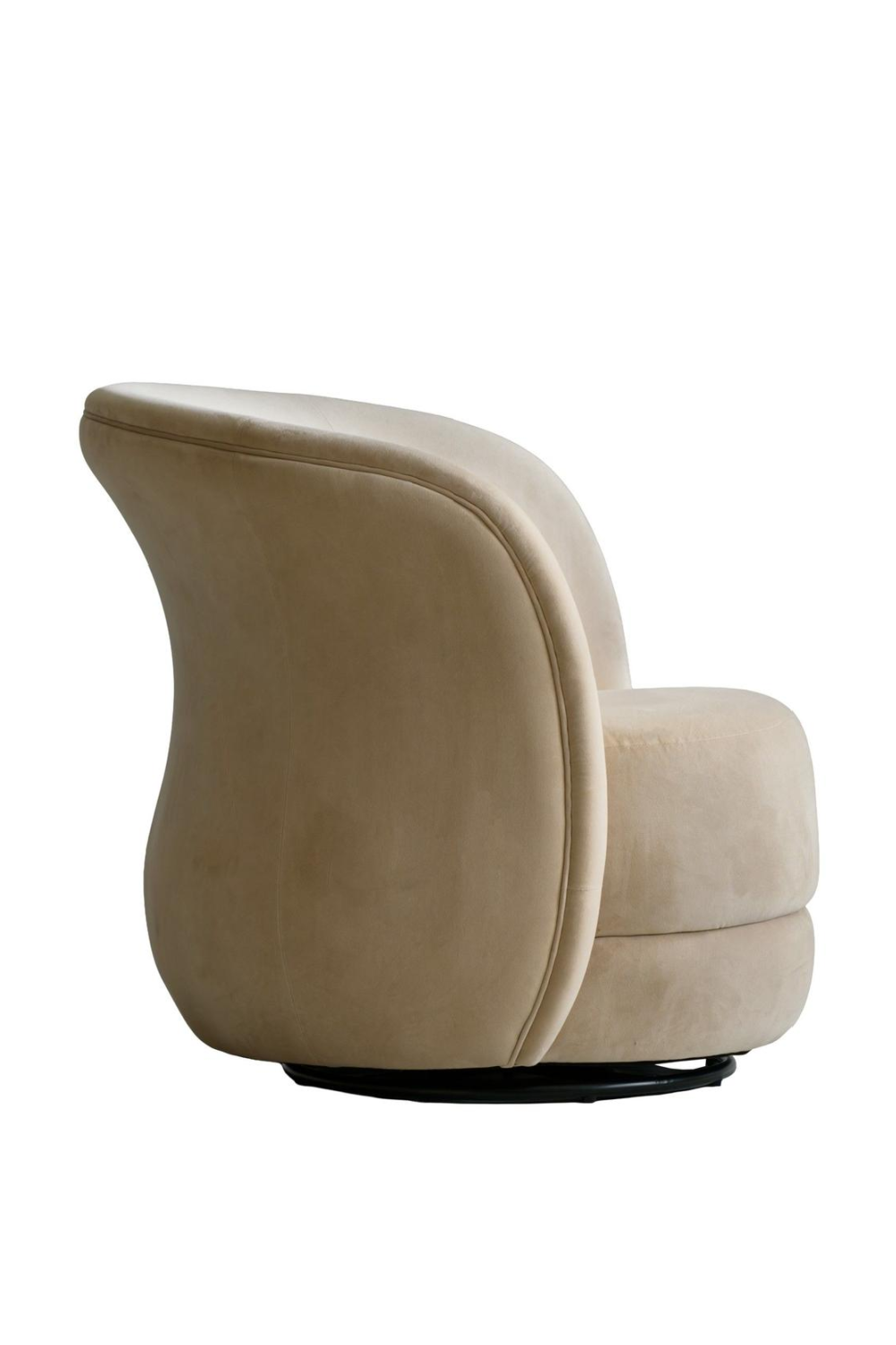 Cream Suede Swivel Armchair | Andrew Martin Mandona | Oroa.com