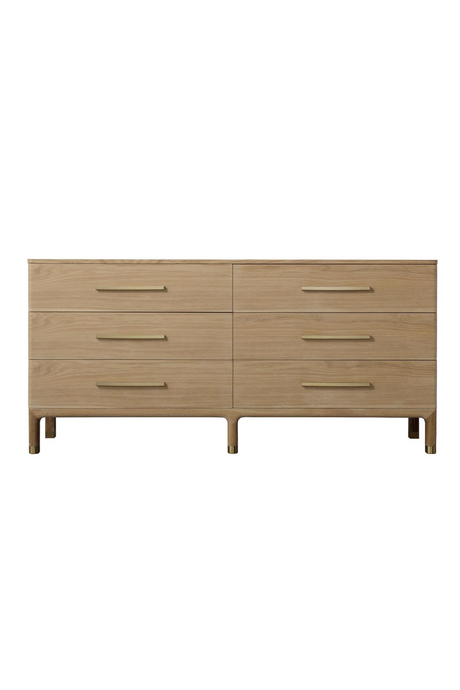 Natural Oak 6-Drawer Chest | Andrew Martin Angelo | Oroa.com