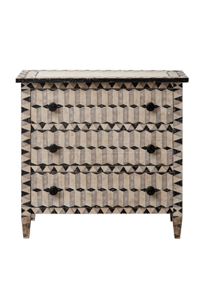 Gray Geometric 3-Drawer Chest | Andrew Martin Donato | Oroa.com
