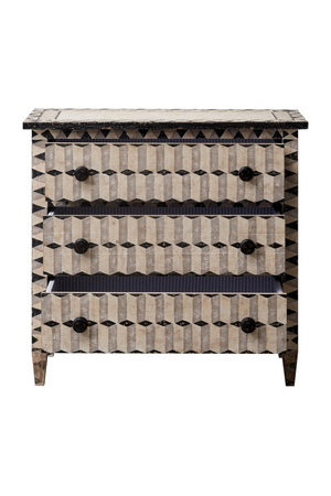 Gray Geometric 3-Drawer Chest | Andrew Martin Donato | Oroa.com