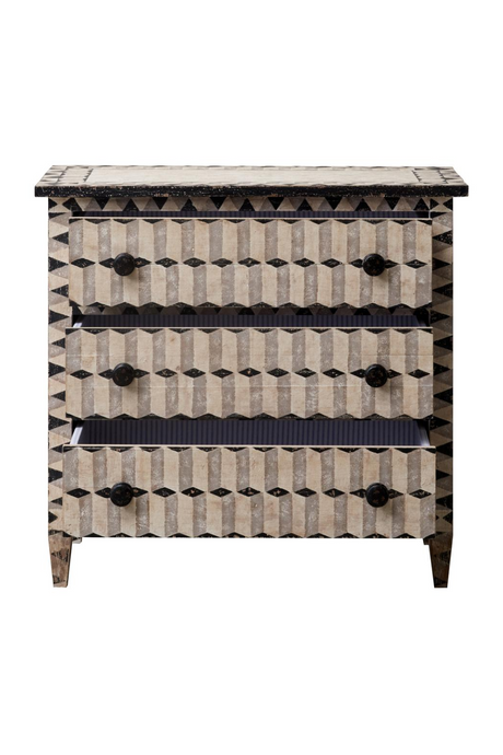 Gray Geometric 3-Drawer Chest | Andrew Martin Donato | Oroa.com