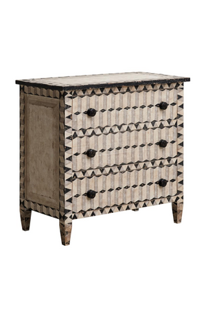 Gray Geometric 3-Drawer Chest | Andrew Martin Donato | Oroa.com