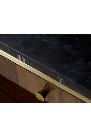 Black Marble 3-Drawer Console Table | Andrew Martin Chester | Oroa.com