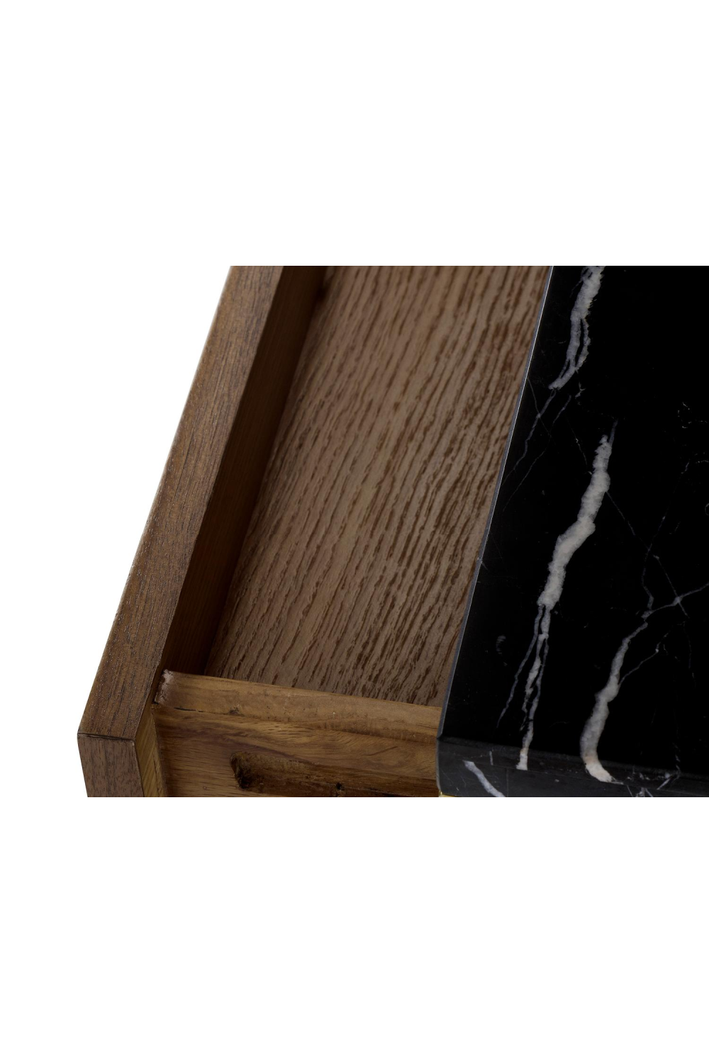 Black Marble 3-Drawer Console Table | Andrew Martin Chester | Oroa.com