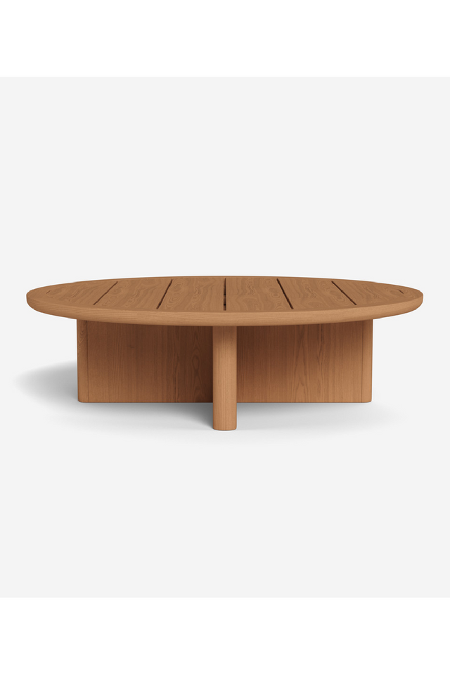 Outdoor Round Teak Coffee Table | Andrew Martin Caicos | Oroa.com