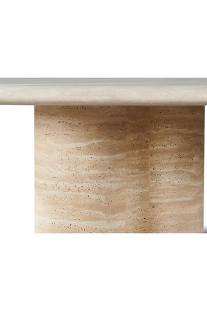 Oval Travertine Outdoor Coffee Table | Andrew Martin Porto | Oroa.com