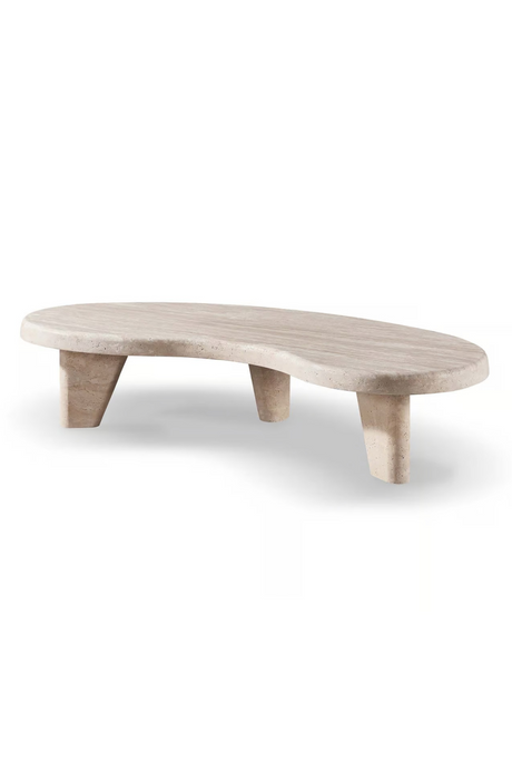 Travertine Curved Coffee Table | Andrew Martin Lucca | Oroa.com