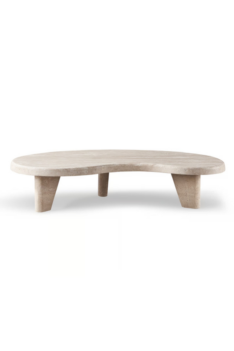 Travertine Curved Coffee Table | Andrew Martin Lucca | Oroa.com