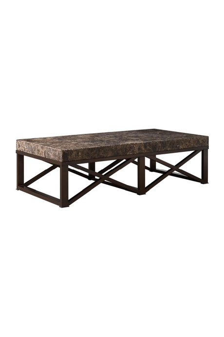 Dark Brown Marble Coffee Table |Andrew Martin Giorgio | Oroa.com