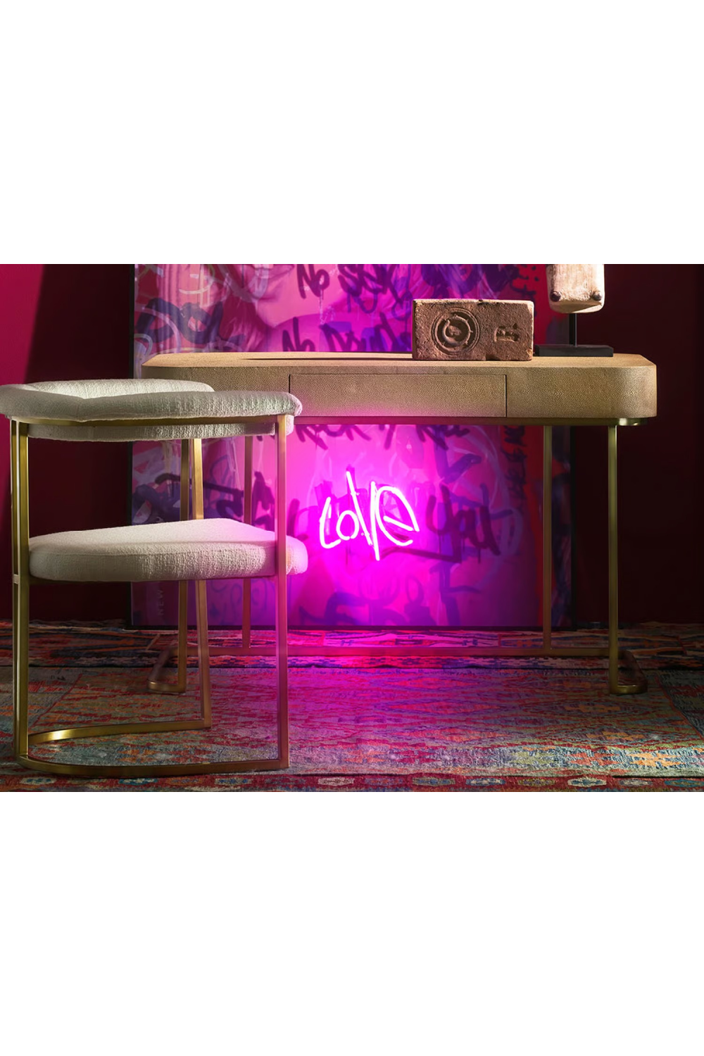 1-Drawer Shagreen Desk | Andrew Martin Jacques | Oroa.com