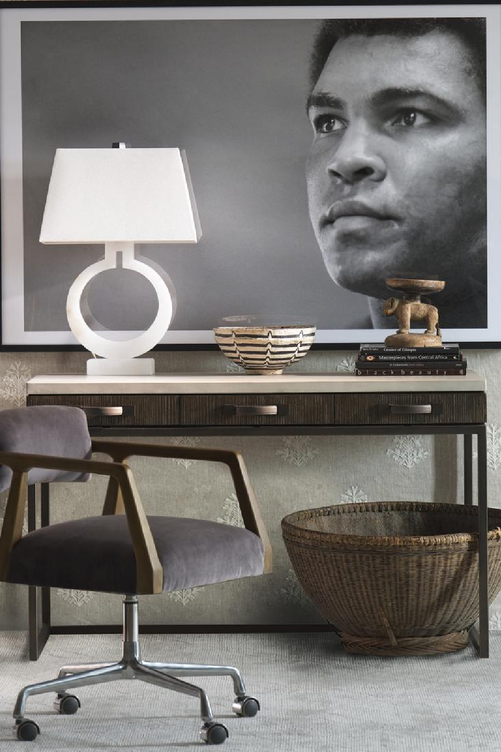 Concrete Top 3-Drawer Desk | Andrew Martin Emerson | Oroa.com