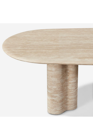 Oval Travertine Outdoor Dining Table | Andrew Martin Porto | Oroa.com