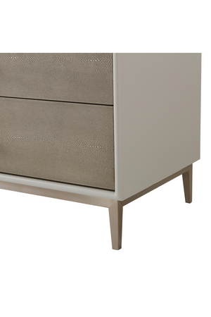 Gray Shagreen Three Drawer Nightstand | Andrew Martin Alice | OROA.com