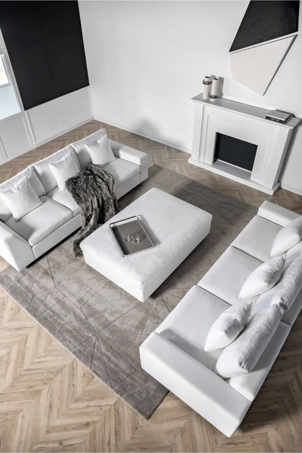 Modern White Modular Sofa | Andrew Martin Jackson