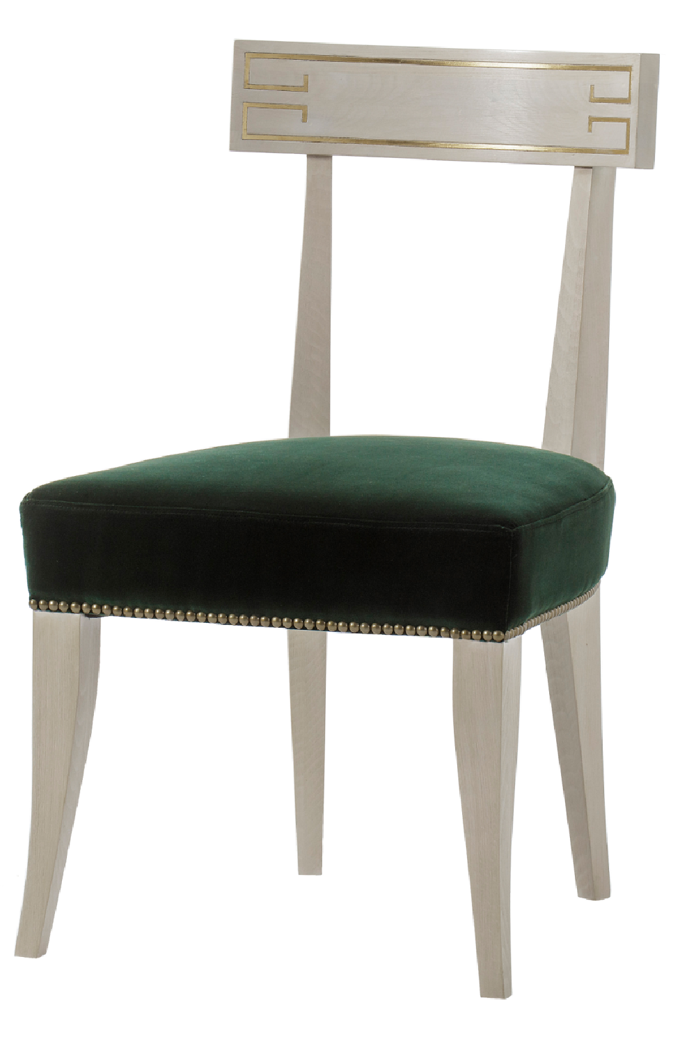 Green Studded Seat Carved Chair | Andrew Martin Zelia | OROA