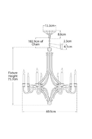 Eight-Candle Chandelier | Andrew Martin Mykonos | Oroa.com
