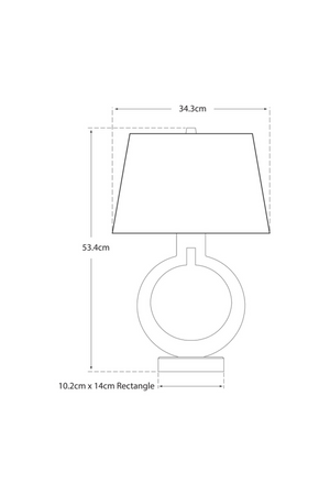 White Circular Base Modern Table Lamp | Andrew Martin Ring Form | Oroa.com