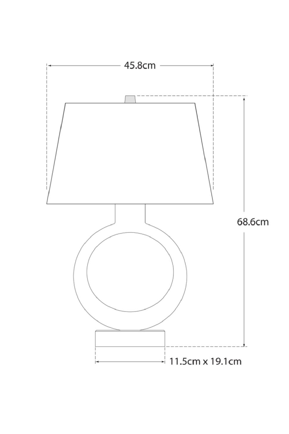 Circular Base Modern Table Lamp | Andrew Martin Ring Form | OROA.com