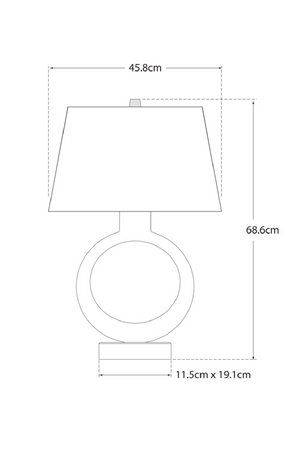 Circular Base Modern Table Lamp | Andrew Martin Ring Form | OROA.com