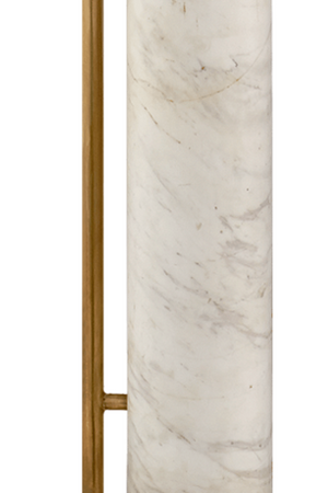 White Marble Base Floor Lamp | Andrew Martin Alma | Oroa.com