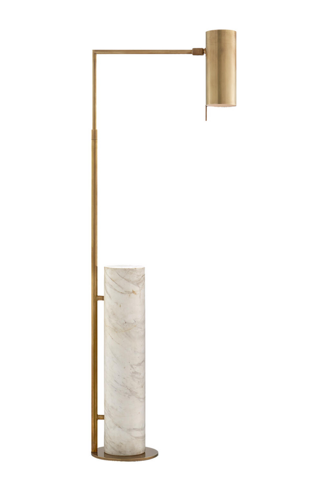 White Marble Base Floor Lamp | Andrew Martin Alma | Oroa.com