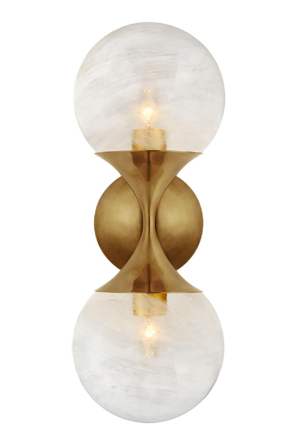 Antique Brass Double Wall Light | Andrew Martin Cristol | Oroa.com
