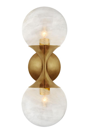 Antique Brass Double Wall Light | Andrew Martin Cristol | Oroa.com