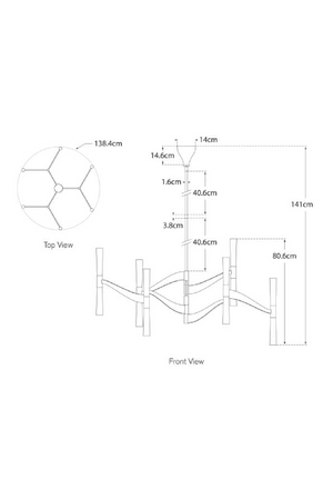 Frosted Glass Tubes Chandelier | Andrew Martin Brenta | Oroa.com
