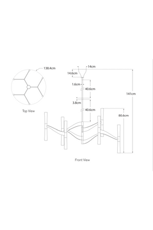 Frosted Glass Tubes Chandelier | Andrew Martin Brenta | Oroa.com