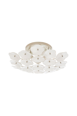 Cream Floral Glass Ceiling Lamp | Andrew Martin Leighton | Oroa.com