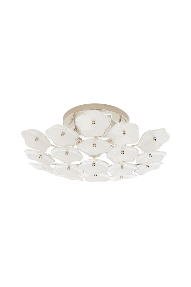 Cream Floral Glass Ceiling Lamp | Andrew Martin Leighton | Oroa.com