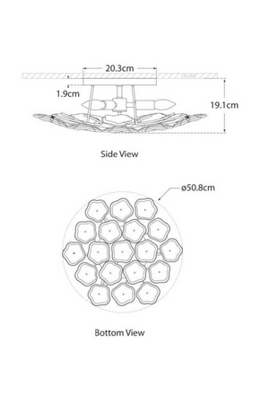 Cream Floral Glass Ceiling Lamp | Andrew Martin Leighton | Oroa.com