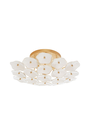 Cream Floral Glass Ceiling Lamp | Andrew Martin Leighton | Oroa.com