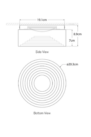 Inverted Round Alabaster Ceiling Lamp | Andrew Martin Otto | Oroa.com