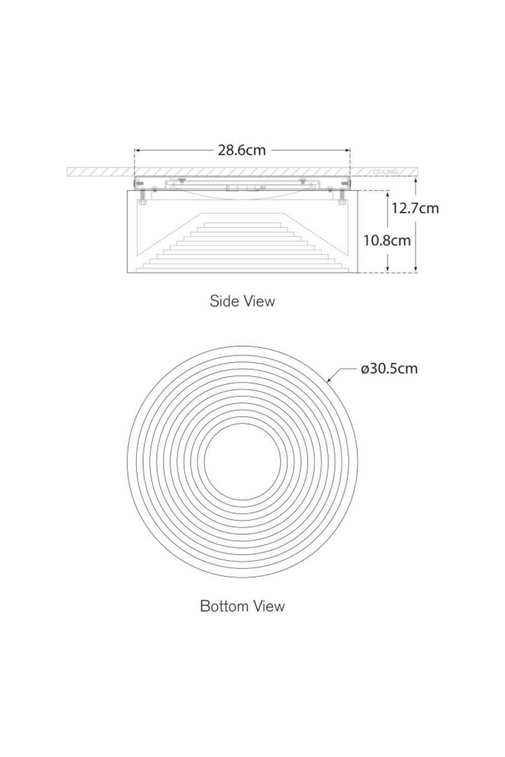 Inverted Round Alabaster Ceiling Lamp | Andrew Martin Otto | Oroa.com