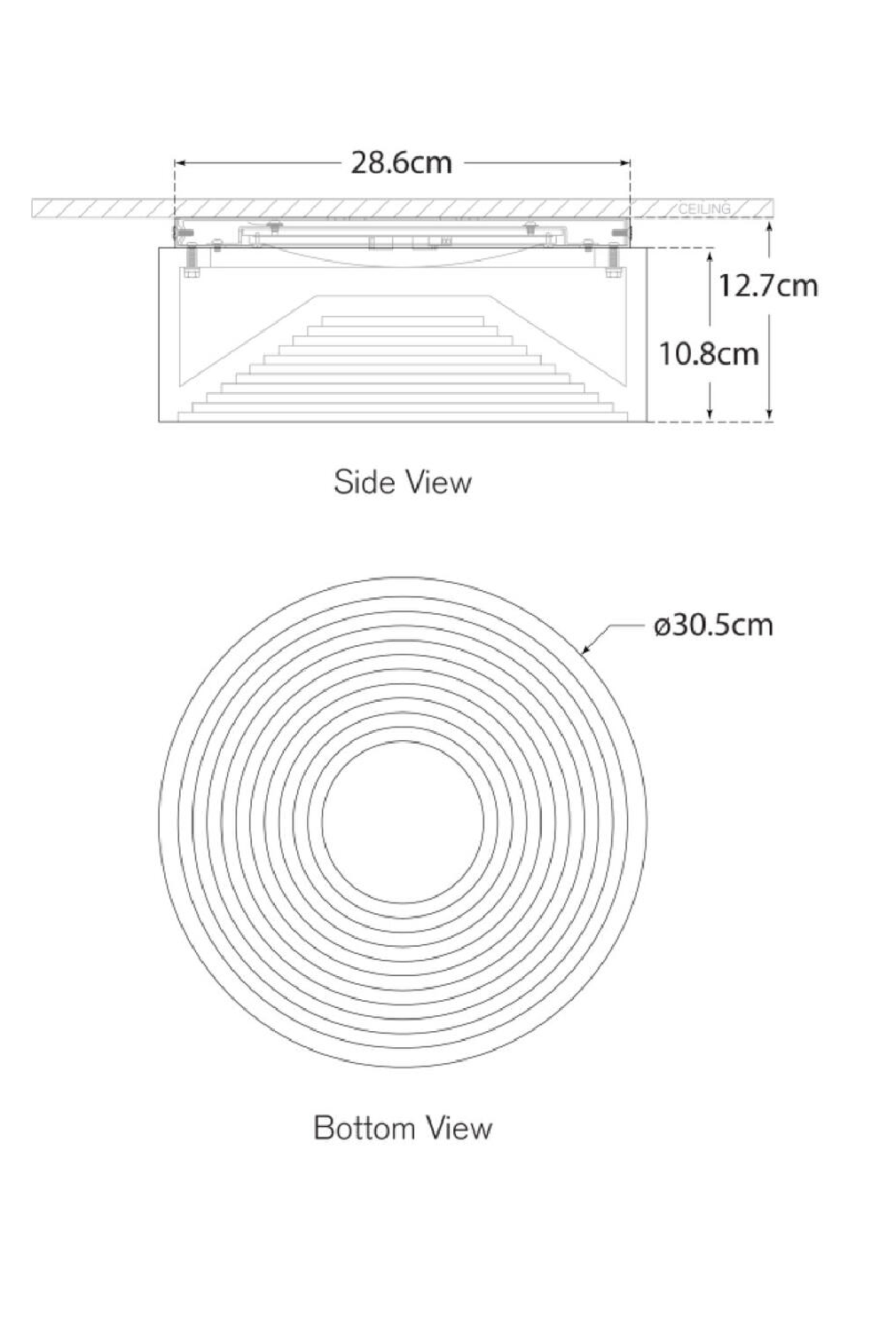 Inverted Round Alabaster Ceiling Lamp | Andrew Martin Otto | Oroa.com